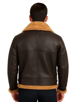Men Brown B3 Sheepskin Leather Jacket