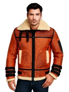 Mens B6 Raf Aaviator Sheepskin Waxed Jacket