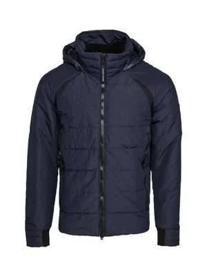 Men Blue Puffer Jacket