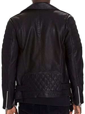 Alternative view of Men’s Brando Quilted Black Motorcycle Jacket