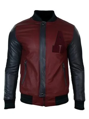 Men's Rounded Collar Casual Baseball Slim Fit Jacket