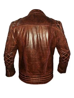 Alternative view of Diamond Quilted Leather Biker Jacket
