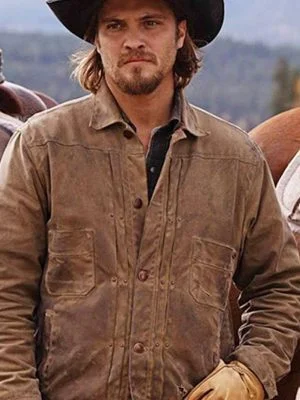 Luke Grimes Yellowstone Brown Leather Jacket