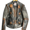 Mens Thor Vintage Moto Quilted Leather Jacket