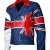 Men’s Uk Union Flag Leather Jacket