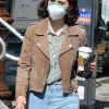 Mrs. Maisel The Marvelous Brown Suede Leather Jacket