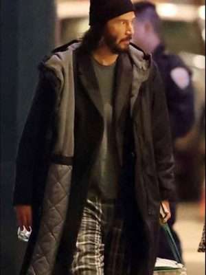 Alternative view of The Matrix 4 Keanu Reeves Black Hooded Coat