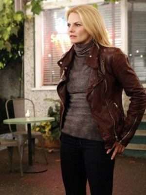 Alternative view of Once Upon A Time Emma Swan Burgundy Jacket