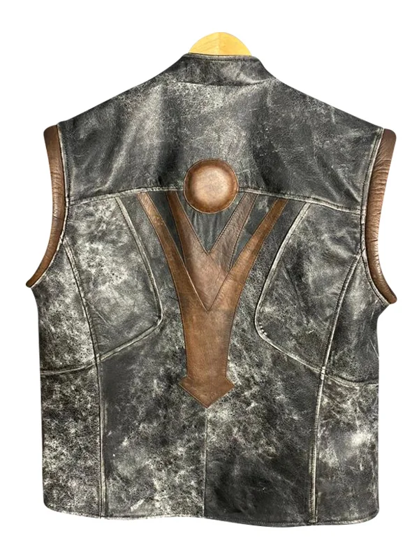 Mens Thor Vintage Moto Quilted Leather Jacket - Image 4