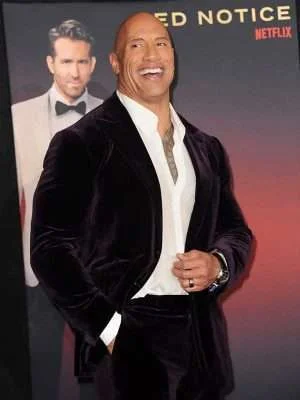 Dwayne Johnson Red Notice Premiere Blazer