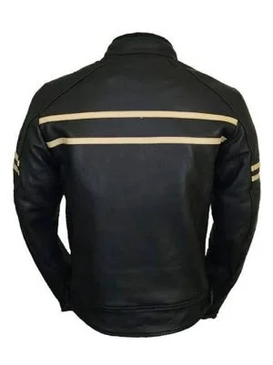 Alternative view of Black Retro Style Men’s Leather Fashion Jacket