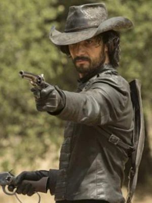 Alternative view of Rodrigo Santoro Westworld Hector Escaton Leather Jacket