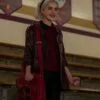 Chilling Adventures Of Sabrina Kiernan Shipka Leather Coat