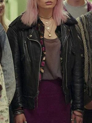 Sex Education Emma Mackey Leather Jacket
