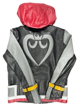 Premium men's black and red Biker Leather Jacket inspired by the Sora character design