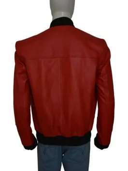 Star Wars Red John Boyega Leather Jacket back