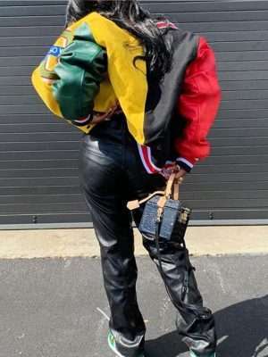 Alternative view of Patchwork Streetwear Bomber Jacket