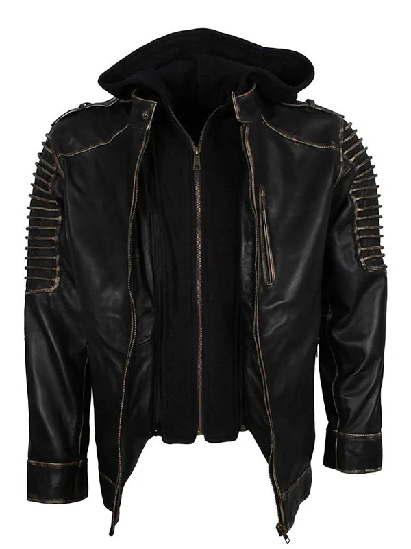 Suicide Squad Joker Black Leather Jacket - Image 2