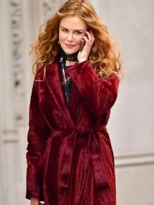 Alternative view of The Undoing Nicole Kidman Red Velvet Coat