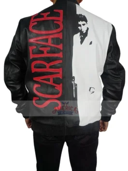 Scarface Movie Inspired Black Leather Jacket for Men