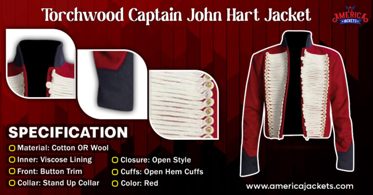 Torchwood Captain John Hart Jacket