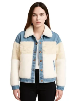 Dash & Lily Sofia Denim Fur Jacket