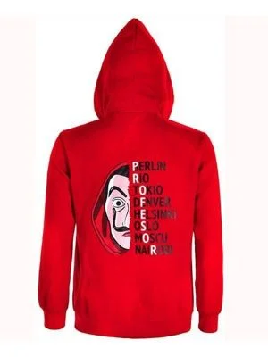 Alternative view of Money Heist La Casa De Papel Red Hoodie