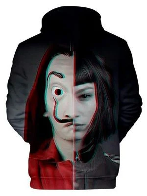 Alternative view of La casa de papel Money Heist Tokyo Hoodie