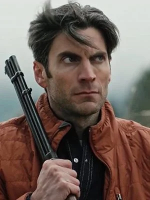 Alternative view of Wes Bentley Yellowstone Brown Parachute Jacket