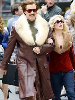 Alternative view of Will Ferrell Anchorman 2 The Legend Continues Leather Coat
