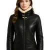 Woman’s Shearling Black Leather Jacket