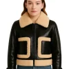 Women’s Black Bomber Leather Jacket