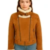 Women’s Genuine Sheepskin Shearling Leather Jacket