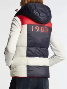 Women's Hooded Puffer Vest back