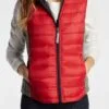 Women's Red Puffer Vest