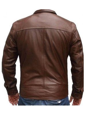 Alternative view of X-Men First Class Michael Fassbender Leather Jacket