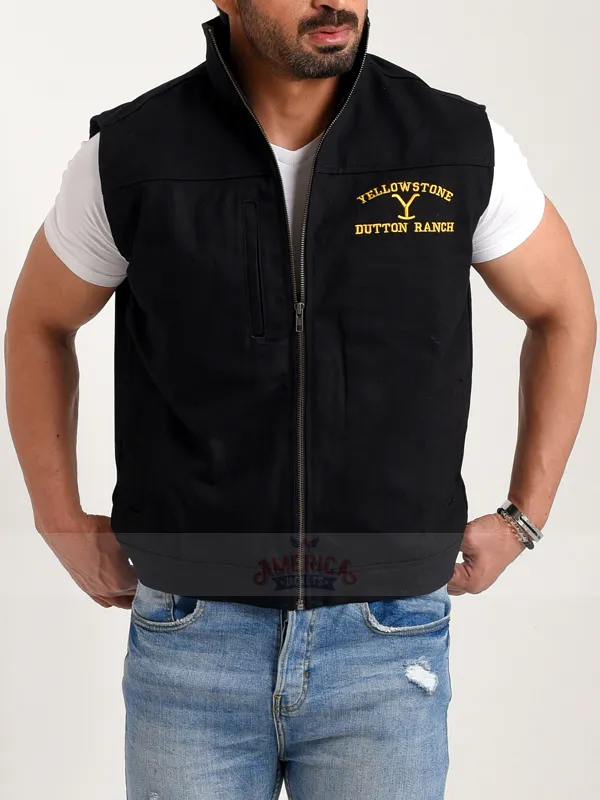 Yellowstone John Dutton Wool Vest (front)