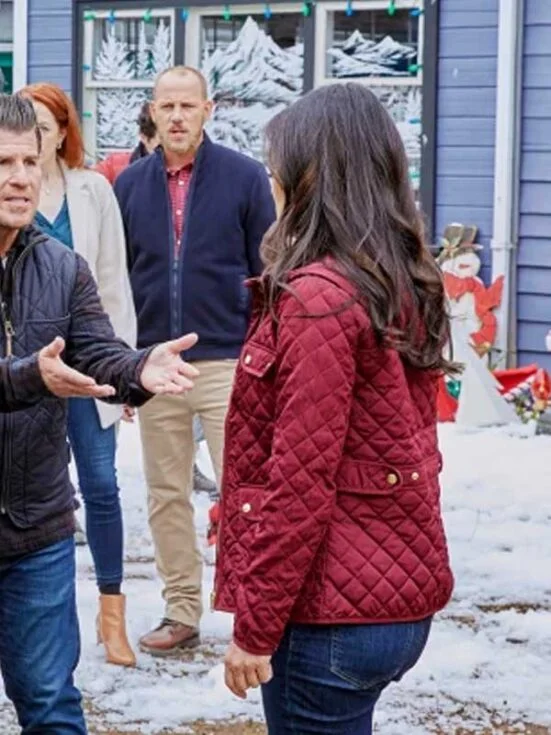 Alternative view of You, Me, and The Christmas Trees Danica McKellar Red Jacket