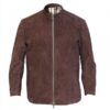 Men's Biker Brown Suede Leather Jacket