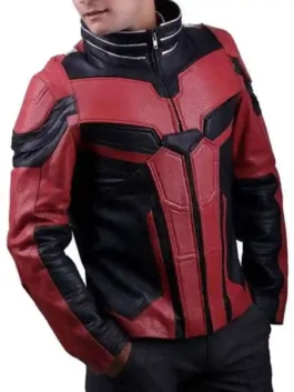 Ant Man Red Jacket shown in a high quality finish that highlights the expert tailoring and heroic fit.