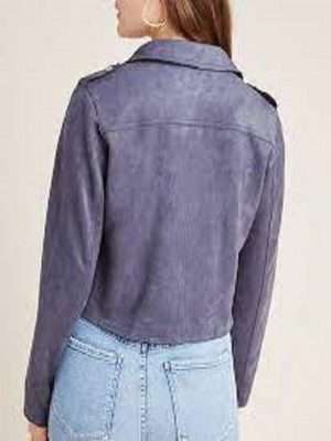 Alternative view of Jessica Davis 13 Reasons Why SO4 Grey Moto Jacket