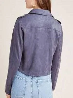 Alternative view of Jessica Davis 13 Reasons Why SO4 Grey Moto Jacket