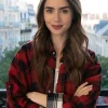 emily-in-paris-emily-cooper-red-plaid-shirt