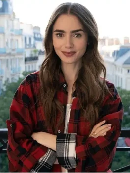 emily-in-paris-emily-cooper-red-plaid-shirt