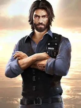 Free Fire Andrew Vest featuring a tactical design with rugged panels and a durable build for survival gameplay fans.