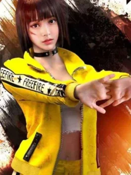 Free Fire Kelly Jacket featuring a vibrant yellow tactical design and a comfortable sporty fit for high energy movement.