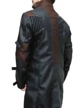 Avengers Age Of Ultron Jeremy Renner Hawkeye Coat featuring a front view with sturdy fasteners and a modern aesthetic.