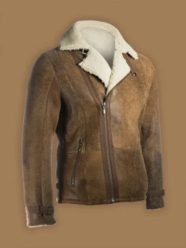 men-brown-distressed-shearling-jacket