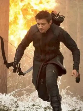 Avengers Age Of Ultron Jeremy Renner Hawkeye Coat featuring a premium finish and professional tactical panels.