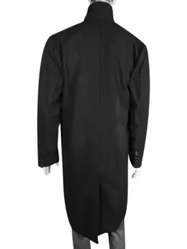 Thomas Shelby Trench Coat back view highlighting professional wool finish and luxury tailored stitching.